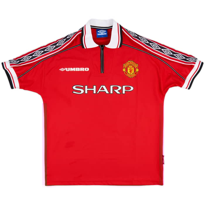 1998-00 Manchester United Home Shirt Beckham #7 - 9/10 - (L)
