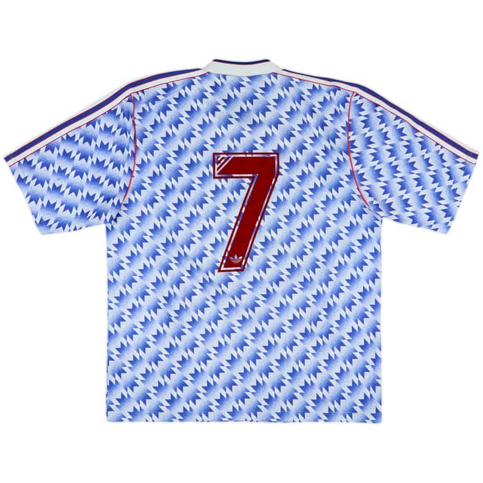 1990-92 Manchester United Away Shirt #7 (Robson) - 8/10 - (L)