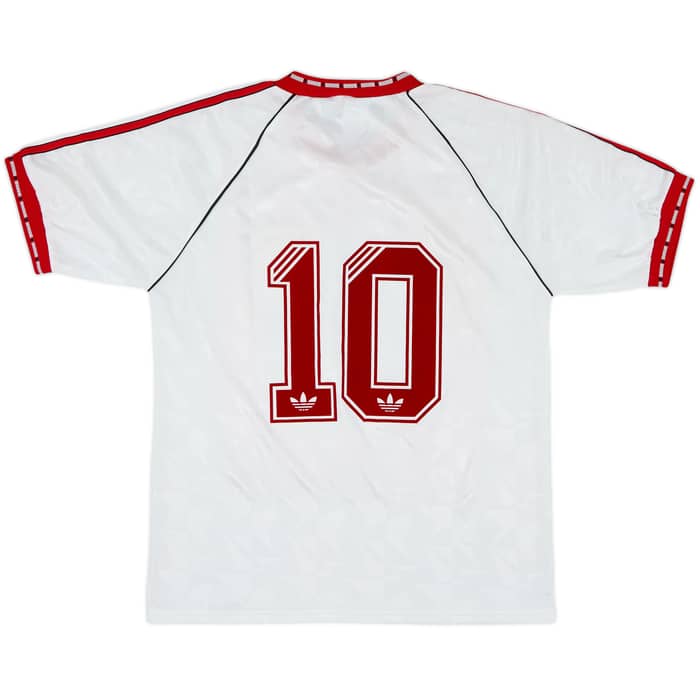 1990-91 Manchester United European Cup Winners Cup Shirt #10 (Hughes) - 9/10 - (L)