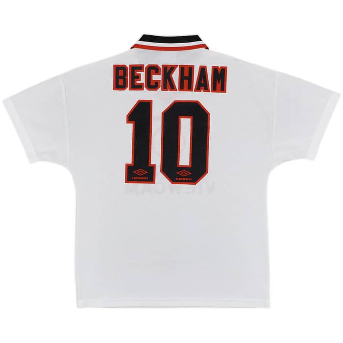 1996-97 Manchester United Away Shirt Beckham #10 - 8/10 - (M)