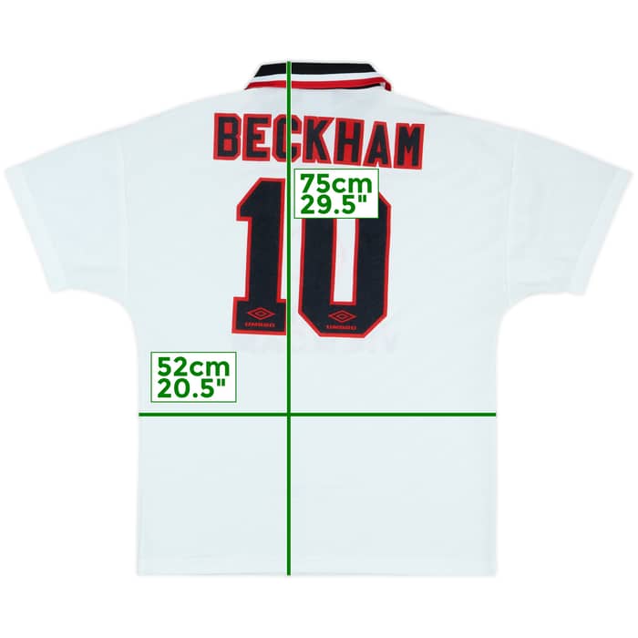 1996-97 Manchester United Away Shirt Beckham #10 - 8/10 - (M)