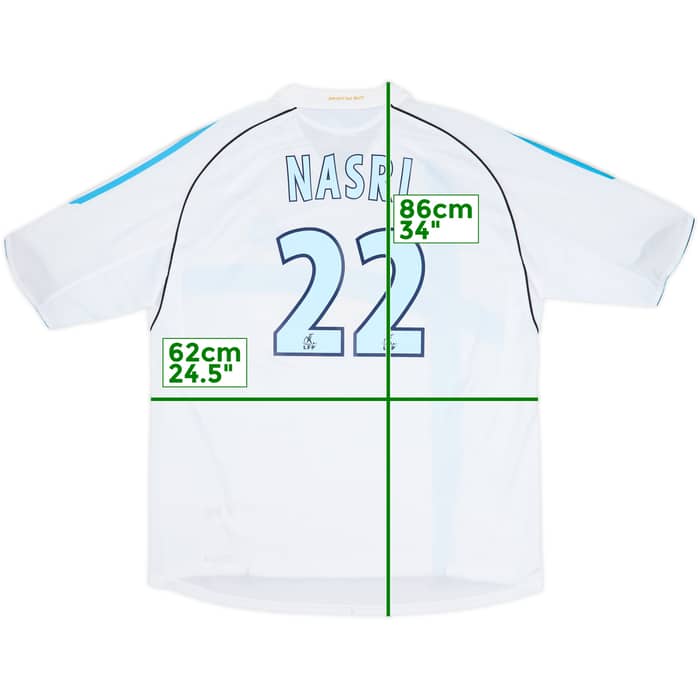 2004-05 Olympique Marseille Home Shirt Nasri #22 - 8/10 - (XXL)