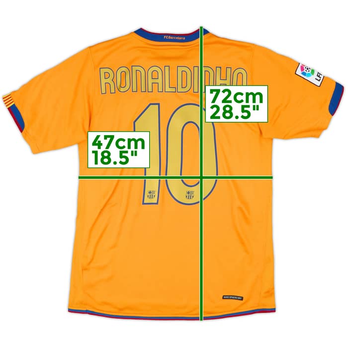 2006-08 Barcelona Away Shirt Ronaldinho #10 - 9/10 - (S)