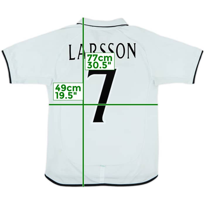 2001-02 Celtic Away Shirt Larsson #7 - 6/10 - (M)