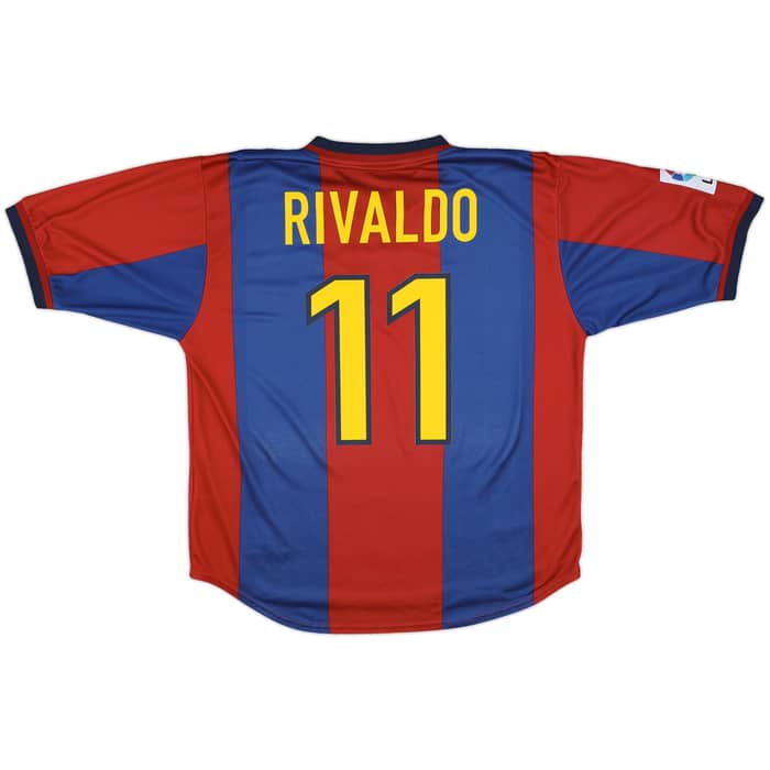 1998-00 Barcelona Home Shirt Rivaldo #11 - 8/10 - (L)
