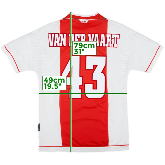 1999-00 Ajax Home Shirt Van Der Vaart #43 - 7/10 - (M)