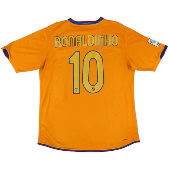 2006-08 Barcelona Away Shirt Ronaldinho #10 - 6/10 - (L)