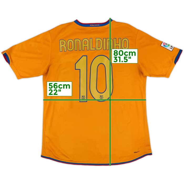 2006-08 Barcelona Away Shirt Ronaldinho #10 - 6/10 - (L)