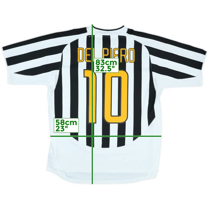 2003-04 Juventus Home Shirt Del Piero #10 - 8/10 - (XL)