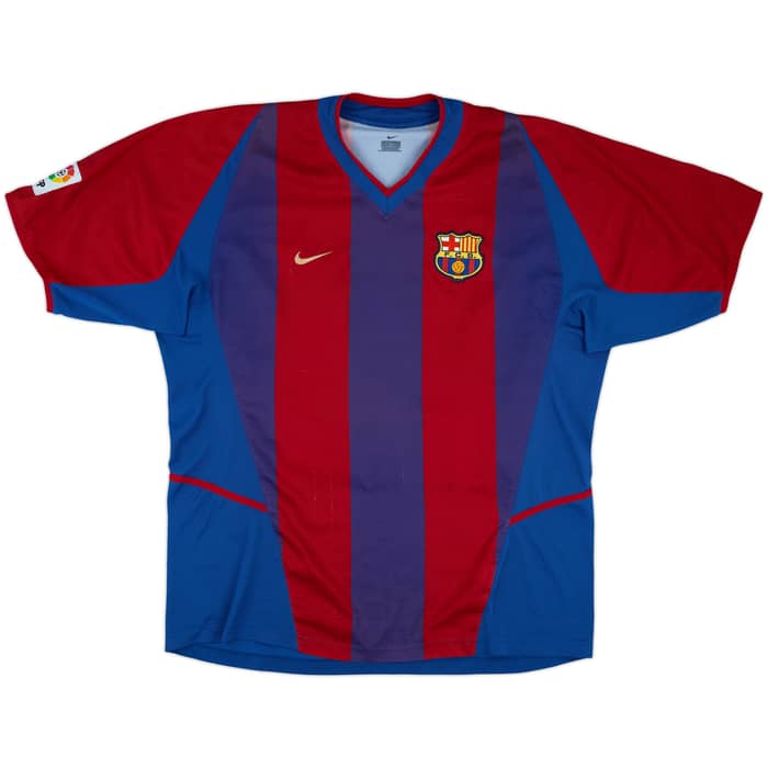 2002-03 Barcelona Home Shirt Riquelme #10 - 7/10 - (XL)