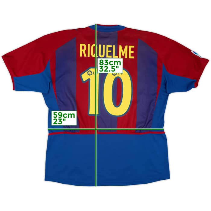 2002-03 Barcelona Home Shirt Riquelme #10 - 7/10 - (XL)