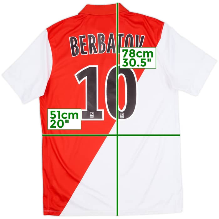 2014-15 Monaco Home Shirt Berbatov #10 - 9/10 - (M)