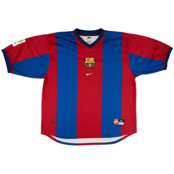 1998-00 Barcelona Home Shirt Rivaldo #11 - 8/10 - (XL)