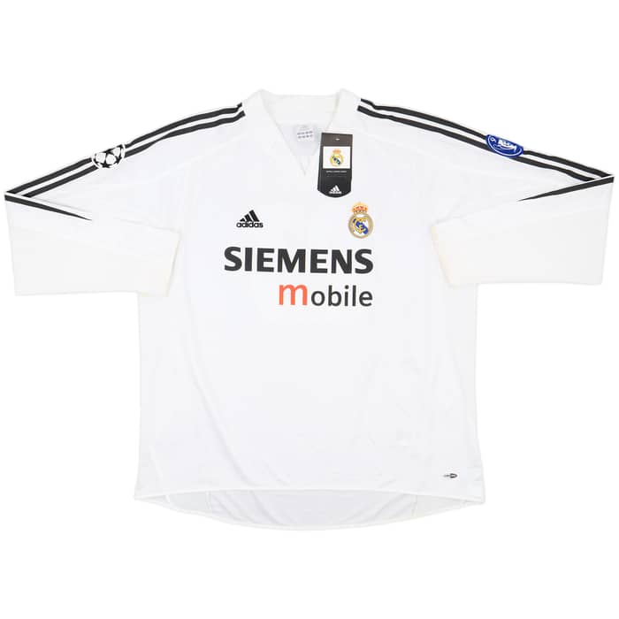 2004-05 Real Madrid Home L/S Shirt Beckham #23 (XXL)