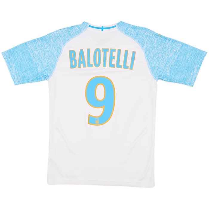 2018-19 Olympique Marseille Home Shirt Balotelli #9 - 10/10 - (XS)
