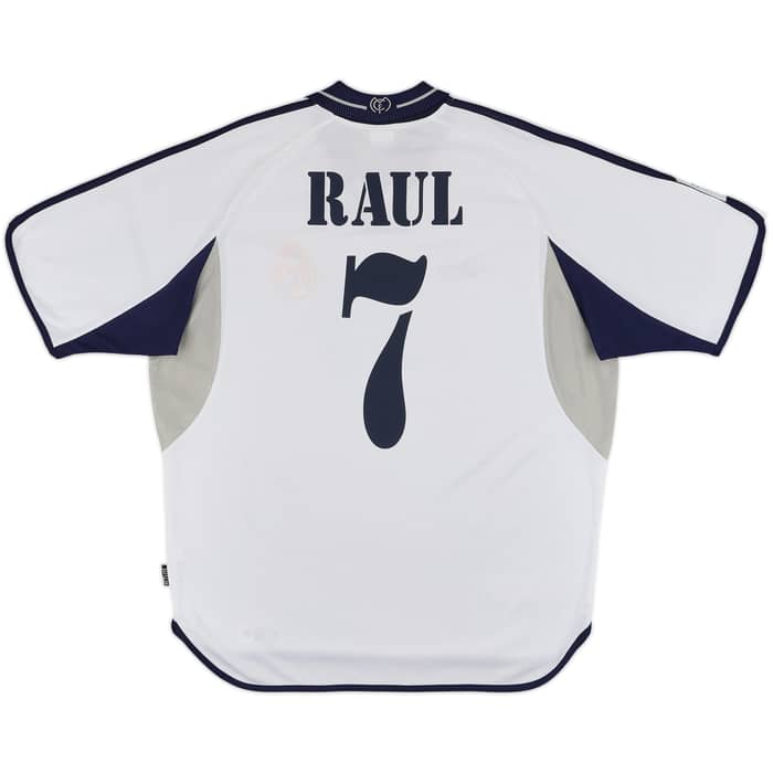 2000-01 Real Madrid Home Shirt Raul #7 - 8/10 - (L)