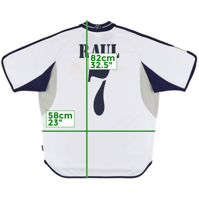 2000-01 Real Madrid Home Shirt Raul #7 - 8/10 - (L)