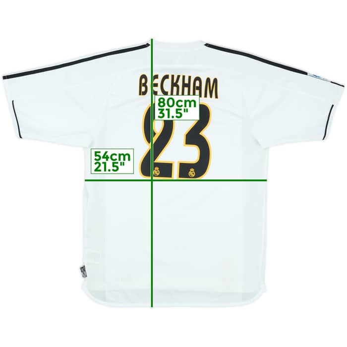 2003-04 Real Madrid Home Shirt Beckham #23 - 8/10 - (M)