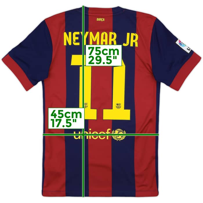 2014-15 Barcelona Home Shirt Neymar Jr #11 - 8/10 - (S)