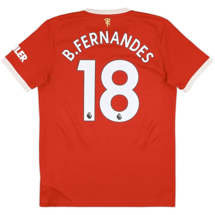 2021-22 Manchester United Home Shirt B.Fernandes #18 - 7/10 - (M)