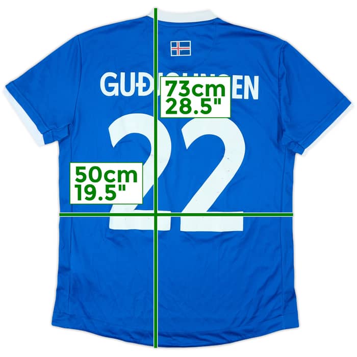 2016-18 Iceland Home Shirt Guðjohnsen #22 - 6/10 - (M)