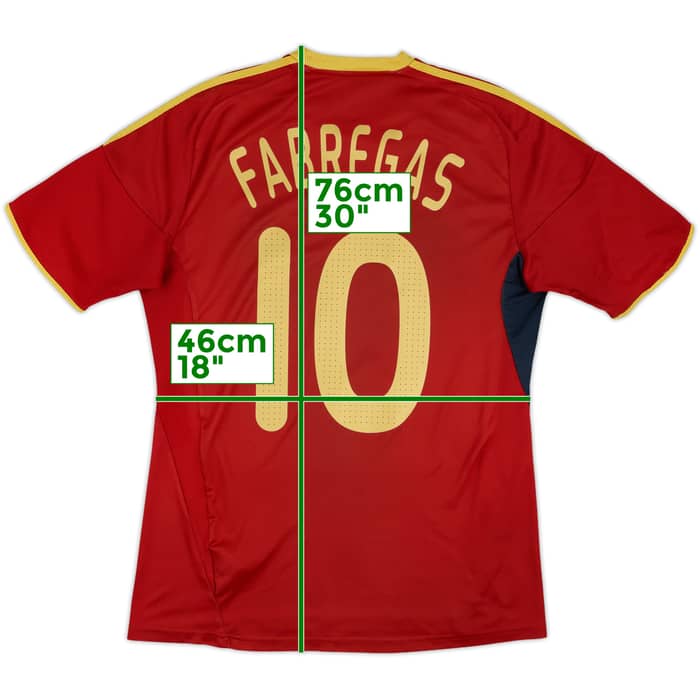 2009 Spain Home Shirt Fabregas #10 - 9/10 - (M)