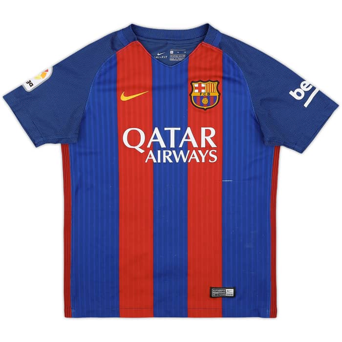 2016-17 Barcelona Home Shirt - 7/10 - (M.Boys)