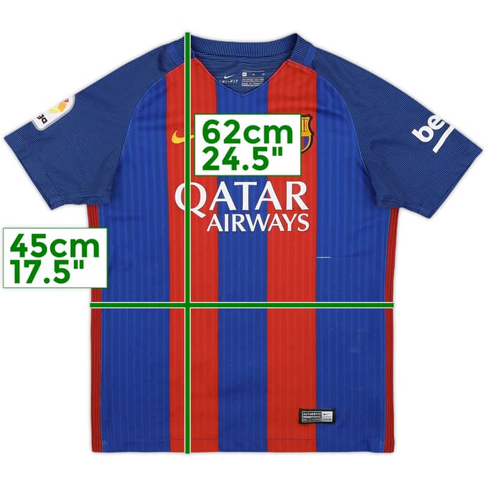 2016-17 Barcelona Home Shirt - 7/10 - (M.Boys)