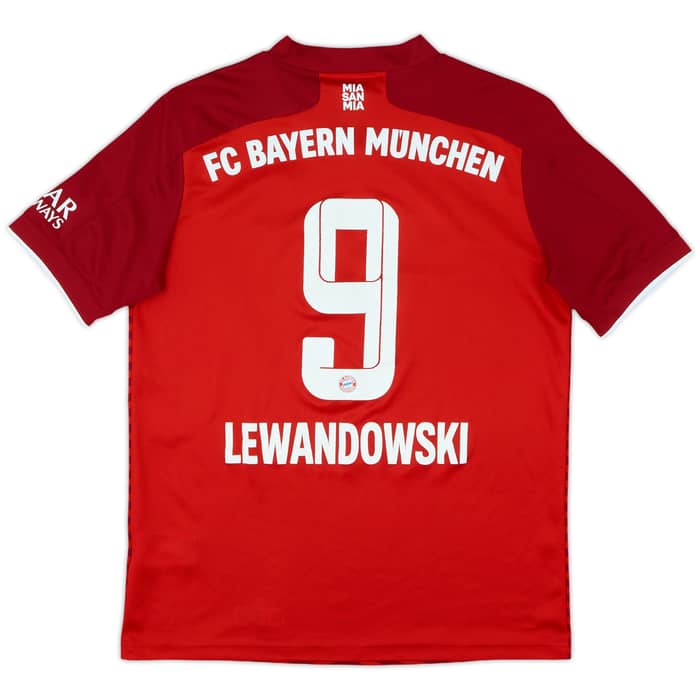 2021-22 Bayern Munich Home Shirt Lewandowski #9 - 6/10 - (XL.Boys)