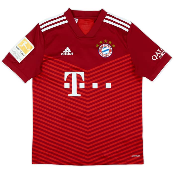 2021-22 Bayern Munich Home Shirt Lewandowski #9 - 6/10 - (XL.Boys)