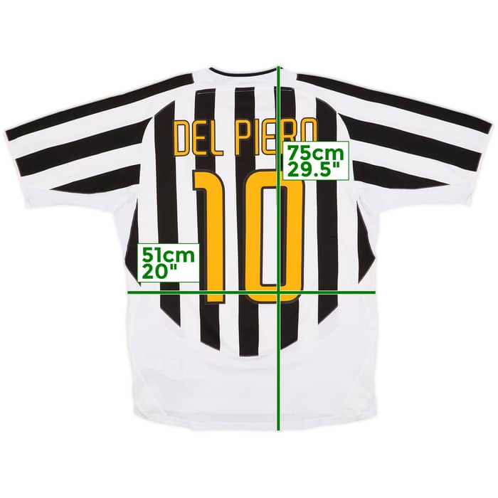 2003-04 Juventus Home Shirt Del Piero #10 - 8/10 - (M)