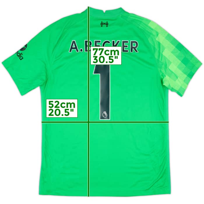 2021-22 Liverpool GK S/S Shirt A.Becker #1 - 10/10 - (L)