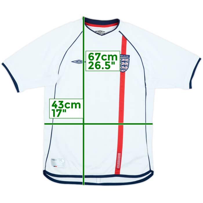 2001-03 England Home Shirt - 8/10 - (L.Boys)