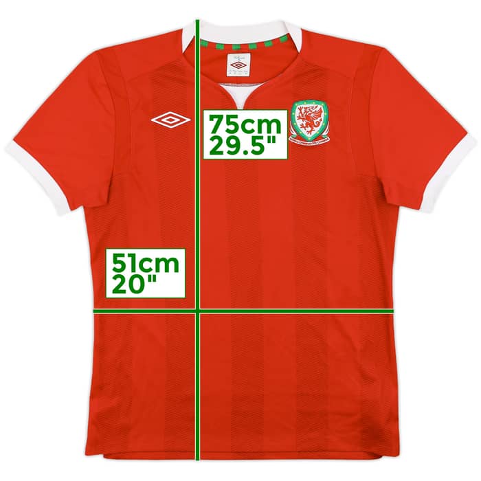 2011-12 Wales Home Shirt - 8/10 - (M)