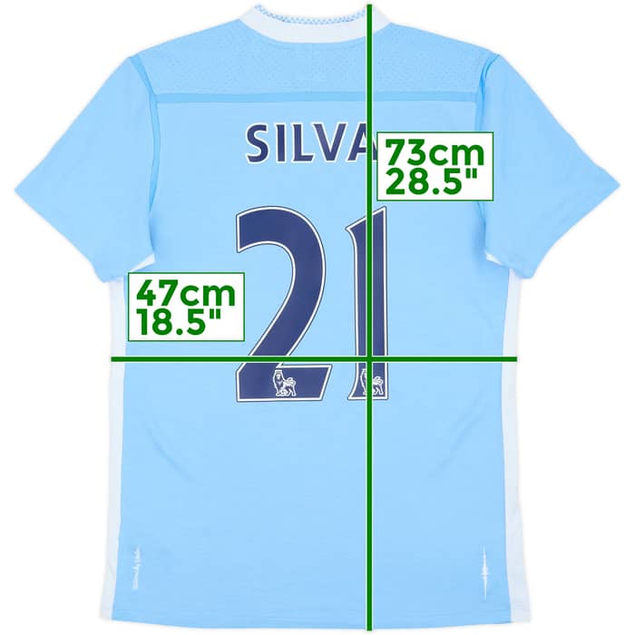 2011-12 Manchester City Home Shirt Silva #21 - 6/10 - (S)