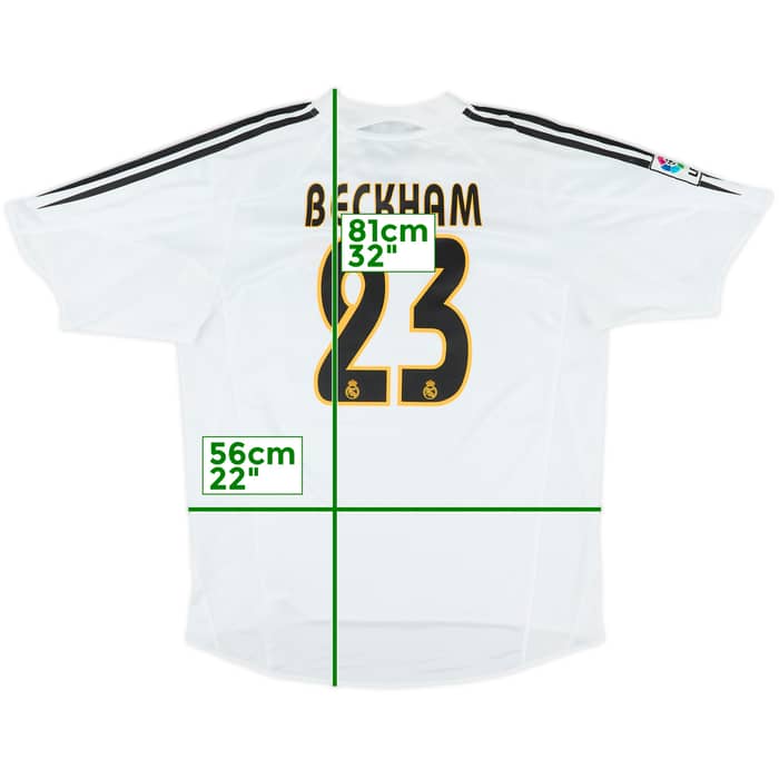 2004-05 Real Madrid Home Shirt Beckham #23 - 9/10 - (L)