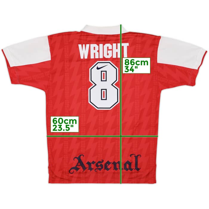 1994-96 Arsenal Home Shirt Wright #8 - 10/10 - (XL)