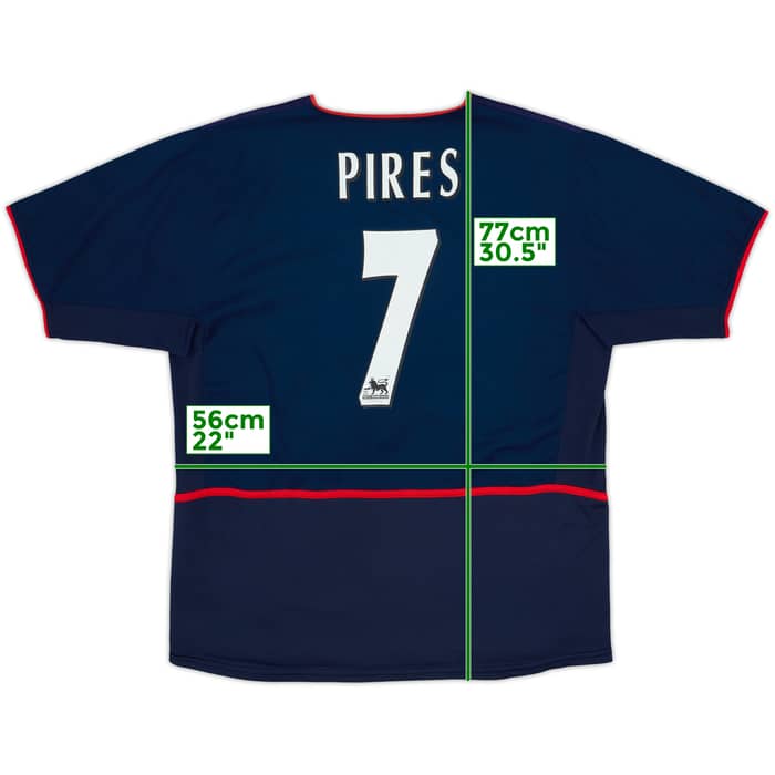 2002-04 Arsenal Away Shirt Pires #7 - 8/10 - (XL)