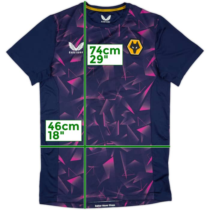 2022-23 Wolves Castore Pre-Match Training Shirt - 7/10 - (XS)
