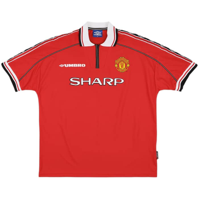 1998-00 Manchester United Home Shirt Beckham #7 - 9/10 - (XXL)