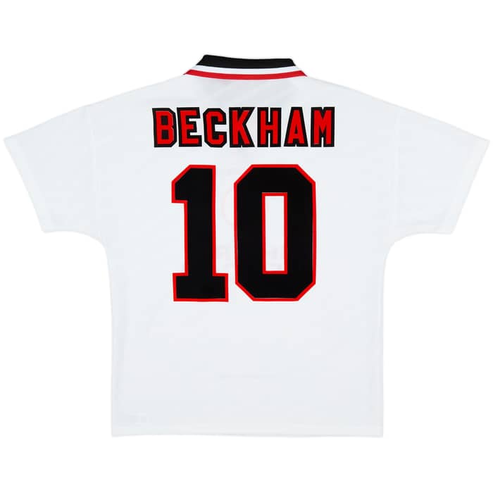 1996-97 Manchester United Away Shirt Beckham #10 - 9/10 - (M)