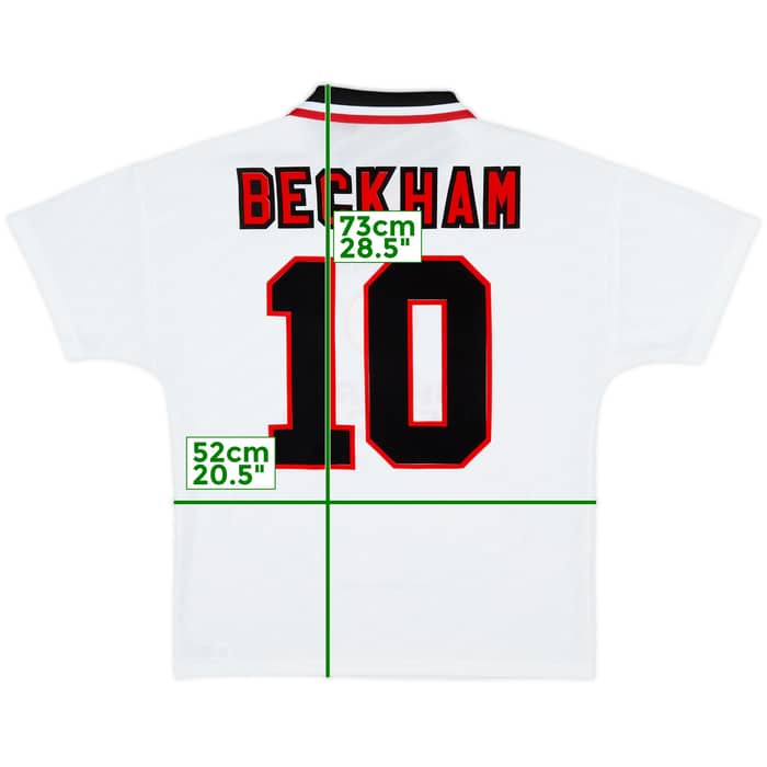 1996-97 Manchester United Away Shirt Beckham #10 - 9/10 - (M)