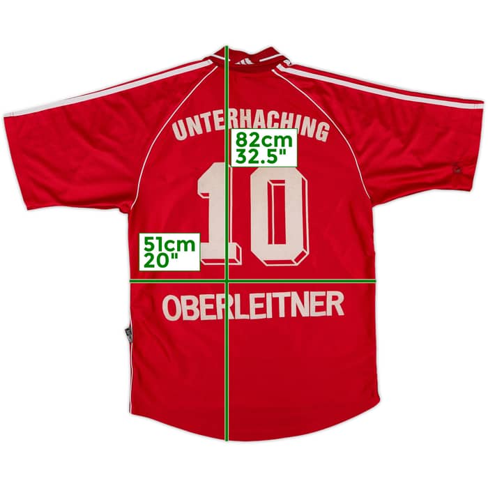 1999-00 Unterhaching Home Shirt Oberleitner #10 - 8/10 - (M)