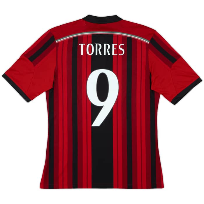 2014-15 AC Milan Home Shirt Torres #9 - 8/10 - (M)