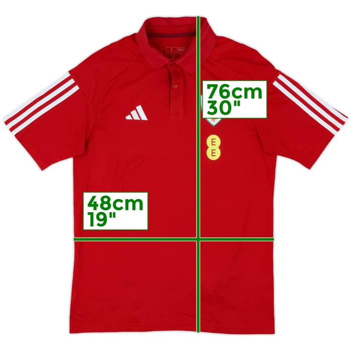 2022-23 Wales adidas Polo Shirt - 9/10 - (S)