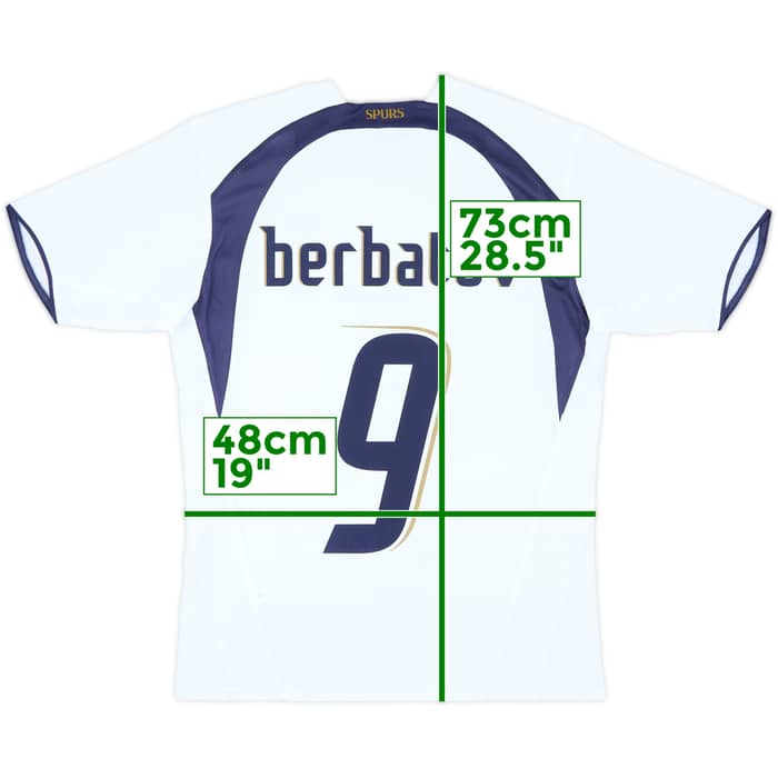 2006-07 Tottenham Home Shirt Berbatov #9 - 9/10 - (S)