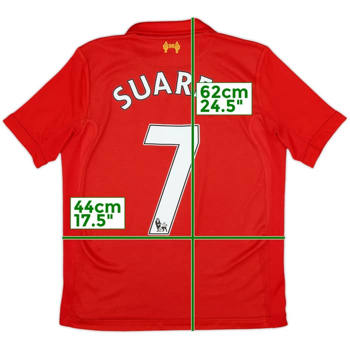2012-13 Liverpool Home Shirt Suarez #7 - 8/10 - (L.Boys)