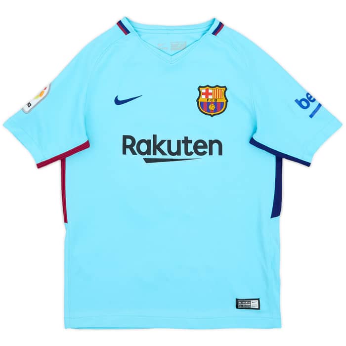 2017-18 Barcelona Away Shirt Messi #10 - 7/10 - (M.Boys)