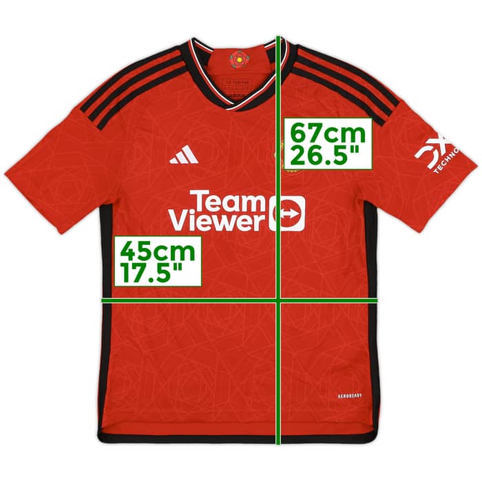 2023-24 Manchester United Home Shirt - 10/10 - (L.Boys)