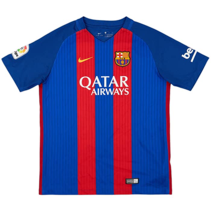 2016-17 Barcelona Home Shirt Suarez #9 - 8/10 - (XL.Boys)